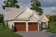 Traditional Style House Plan - 3 Beds 3 Baths 1588 Sq/Ft Plan #17-2435 Exterior 