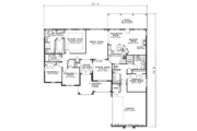 Southern Style House Plan - 4 Beds 3 Baths 2501 Sq/Ft Plan #17-1137 