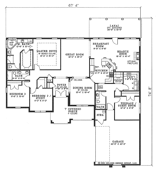 Southern Floor Plan - Main Floor Plan #17-1137