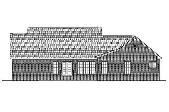 Exterior - Rear Elevation for Country House Plan #430-18 - 3 bed, 2 bath