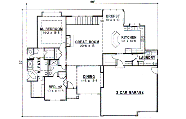 European Floor Plan - Main Floor Plan #67-360