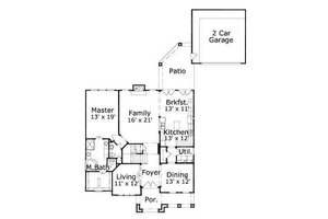 Floor Plan - Main Floor for European House Plan #411-561 - 5 bed, 3.5 bath
