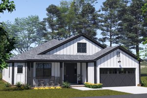 Home Plan - Exterior - Front Elevation for Farmhouse House Plan #513-2449 - 4 bed, 3.5 bath