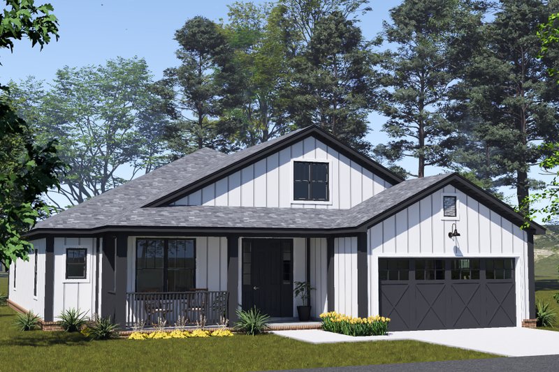 Home Plan - Exterior - Front Elevation 2 for Farmhouse House Plan #513-2449 - 4 bed, 3.5 bath
