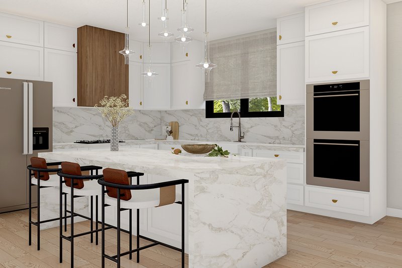 Architectural House Design - Interior - Kitchen for Contemporary House Plan #124-1374 - 4 bed, 3 bath