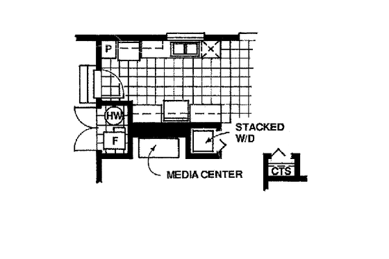 Floor Plan - Other Floor for Ranch House Plan #47-325 - 3 bed, 1 bath