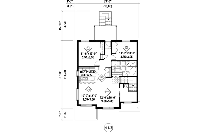 Architectural House Design - Floor Plan - Upper Floor for Contemporary House Plan #25-4380 - 6 bed, 3 bath