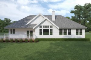 Exterior - Rear Elevation for Craftsman House Plan #1070-109 - 3 bed, 2 bath