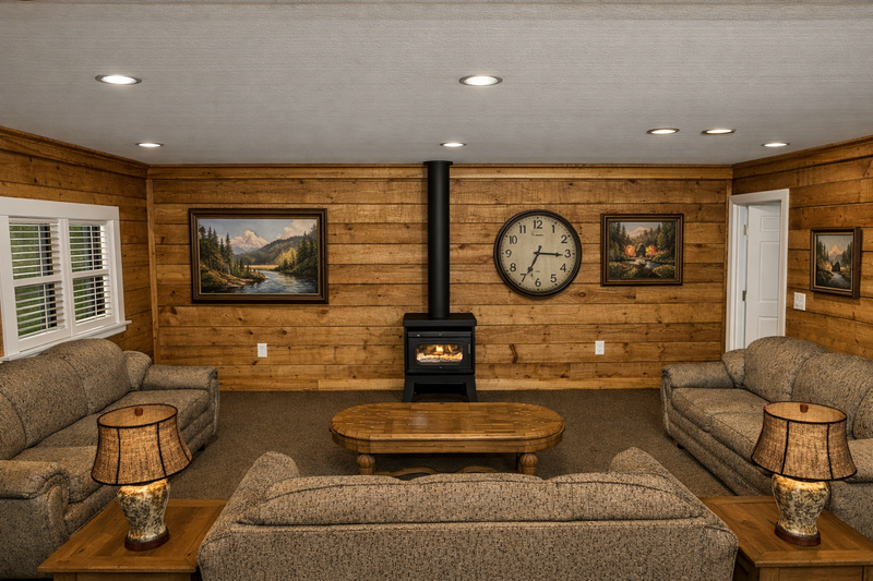 Architectural House Design - Interior - Family Room for Cabin House Plan #1060-450 - 2 bed, 2 bath