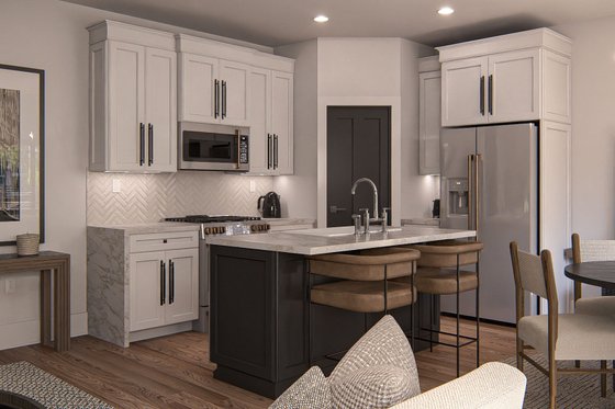 Interior - Kitchen for Modern House Plan #455-338 - 3 bed, 2.5 bath