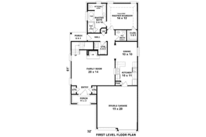 European Style House Plan - 3 Beds 2.5 Baths 1811 Sq/Ft Plan #81-13778 ...