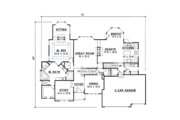 European Style House Plan - 4 Beds 3 Baths 3516 Sq/Ft Plan #67-287 