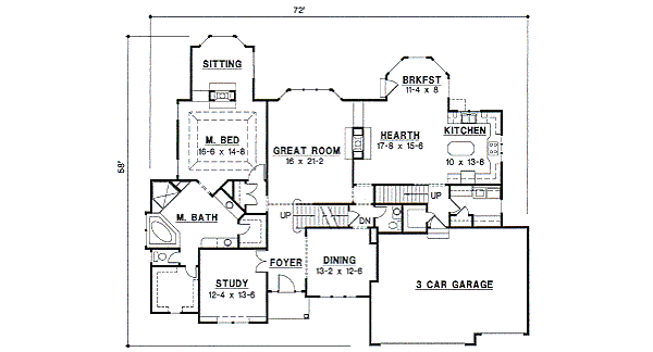 European Floor Plan - Main Floor Plan #67-287