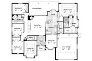 European Style House Plan - 4 Beds 3 Baths 2454 Sq/Ft Plan #417-268 
