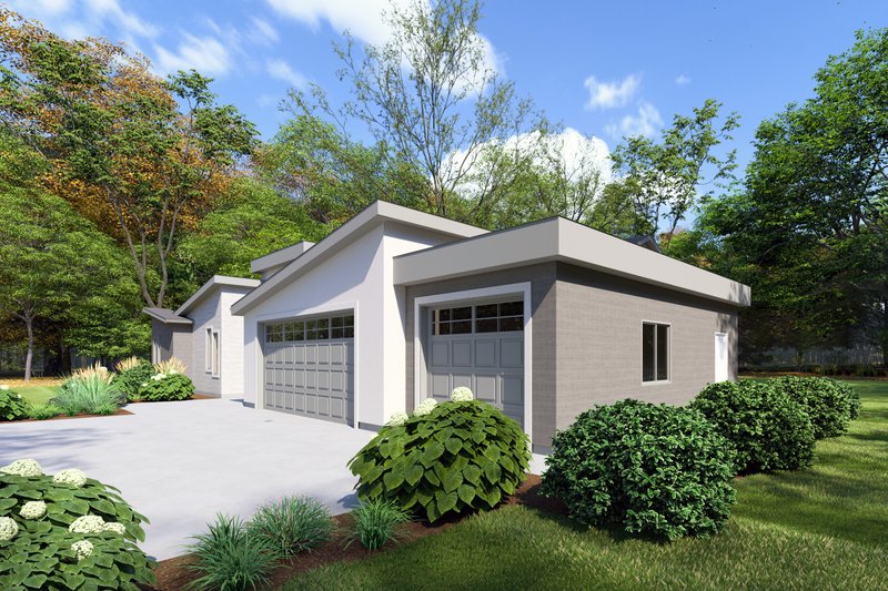 House Blueprint - Exterior - Other Elevation 2 for Modern House Plan #1111-37 - 4 bed, 2.5 bath