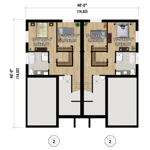 Farmhouse Floor Plan - Lower Floor Plan #25-5018