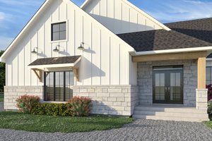 Exterior - Front Elevation 3 for Country House Plan #23-2800 - 3 bed, 2 bath