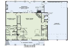 Floor Plan - Main Floor for Country House Plan #17-3354 - 3 bed, 2.5 bath