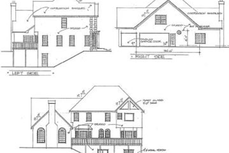 House Design - Exterior - Rear Elevation for European House Plan #56-217 - 5 bed, 4 bath