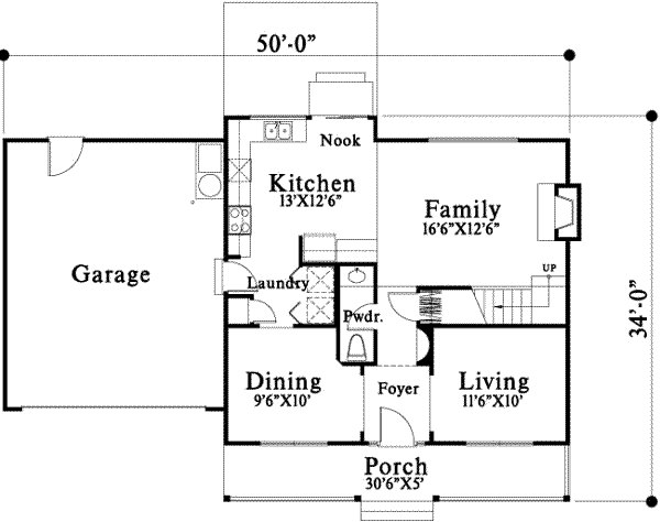 Traditional Floor Plan - Main Floor Plan #78-121