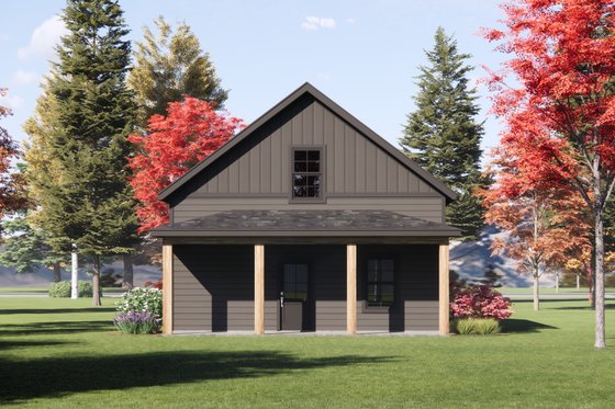 Exterior - Rear Elevation for Bungalow House Plan #1096-168 - 2 bed, 2 bath