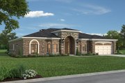 Adobe / Southwestern Style House Plan - 4 Beds 3 Baths 2735 Sq/Ft Plan #1-1136 