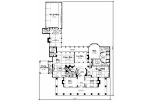 Floor Plan - Main Floor for Southern House Plan #20-2173 - 6 bed, 6.5 bath