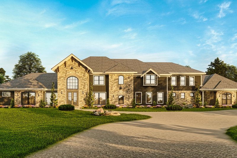 House Design - Exterior - Front Elevation 17 for European House Plan #54-586 - 7 bed, 7 bath