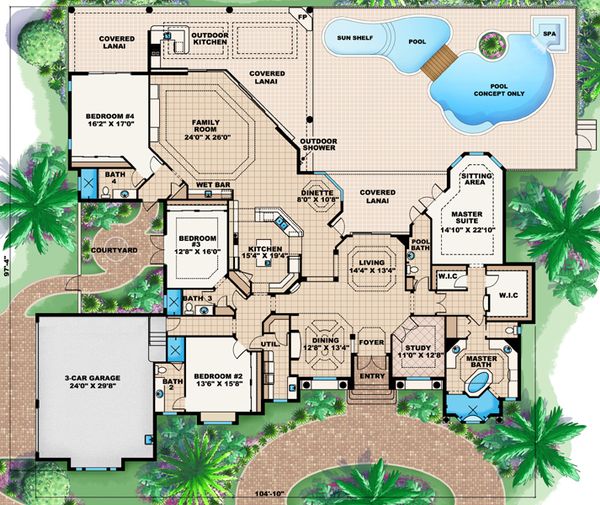 European Floor Plan - Main Floor Plan #27-421