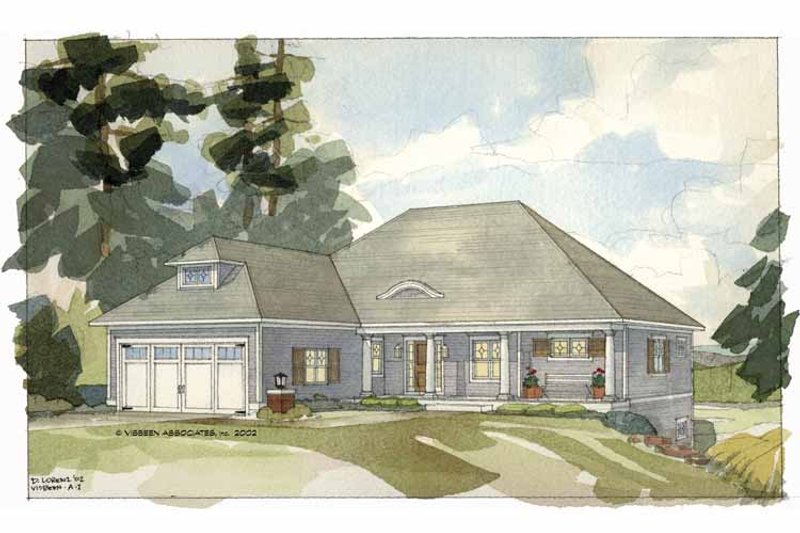 Home Plan - Exterior - Front Elevation 3 for Craftsman House Plan #928-82 - 3 bed, 2.5 bath