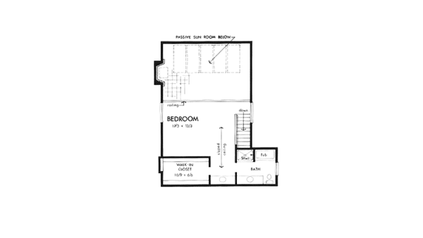 House Plan Design - Contemporary Floor Plan - Upper Floor Plan #320-1183