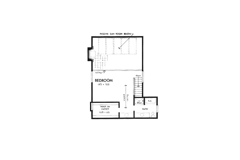 Home Plan - Floor Plan - Upper Floor for Contemporary House Plan #320-1183 - 3 bed, 2 bath