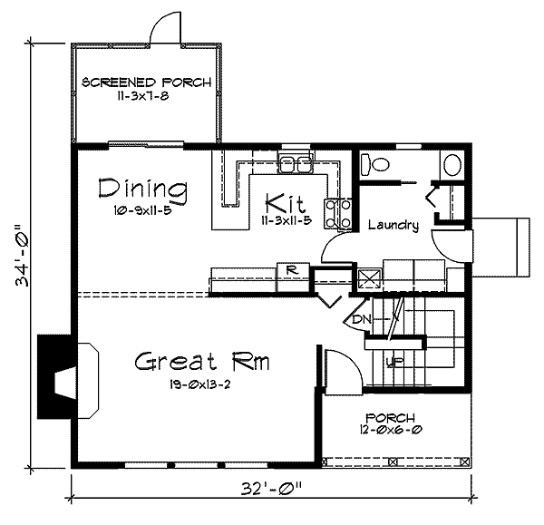 Contemporary Floor Plan - Main Floor Plan #57-255