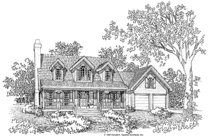 Country Exterior - Front Elevation Plan #929-346
