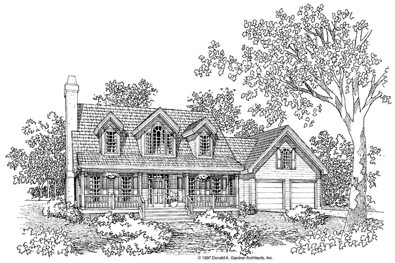 House Blueprint - Country Exterior - Front Elevation Plan #929-346