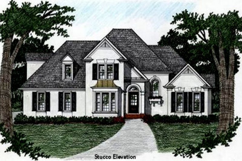 Architectural House Design - European Exterior - Front Elevation Plan #129-109