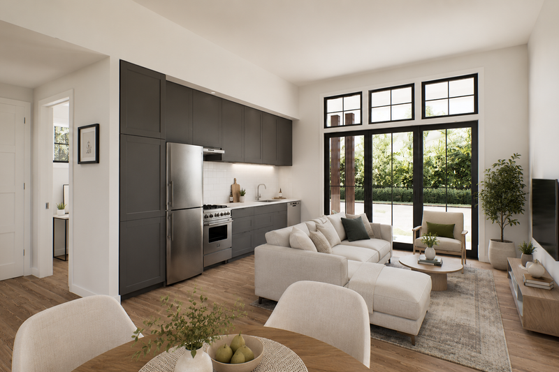Home Plan - Interior - Family Room for Farmhouse House Plan #48-1230 - 1 bed, 1 bath