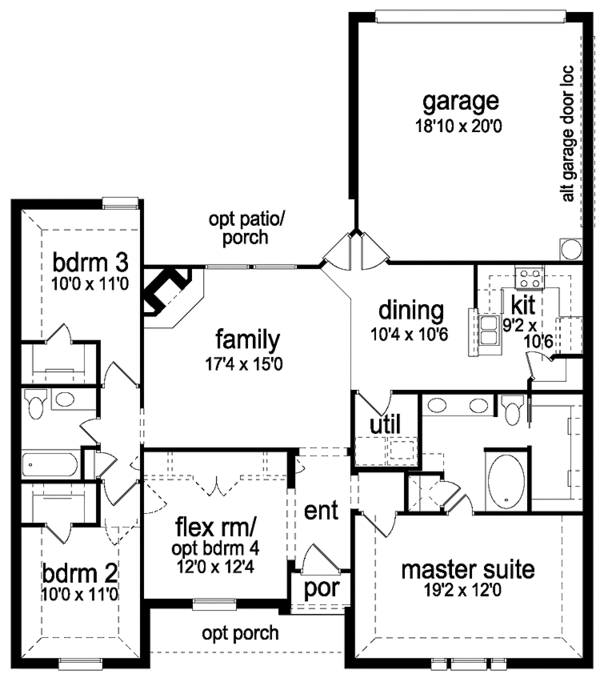 House Design - Traditional Floor Plan - Main Floor Plan #84-686