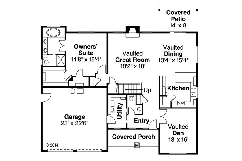 Craftsman Style House Plan - 3 Beds 2.5 Baths 2236 Sq/Ft Plan #124-949 ...