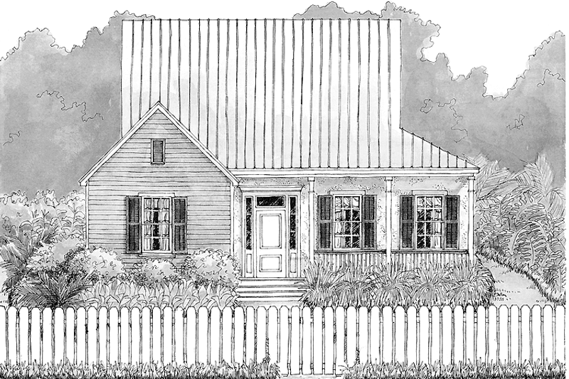 Architectural House Design - Country Exterior - Front Elevation Plan #301-145