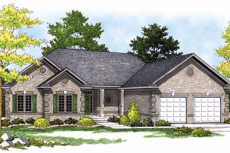 Home Plan - Ranch Exterior - Front Elevation Plan #70-1345