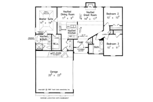 Floor Plan - Main Floor for Ranch House Plan #927-678 - 3 bed, 2 bath