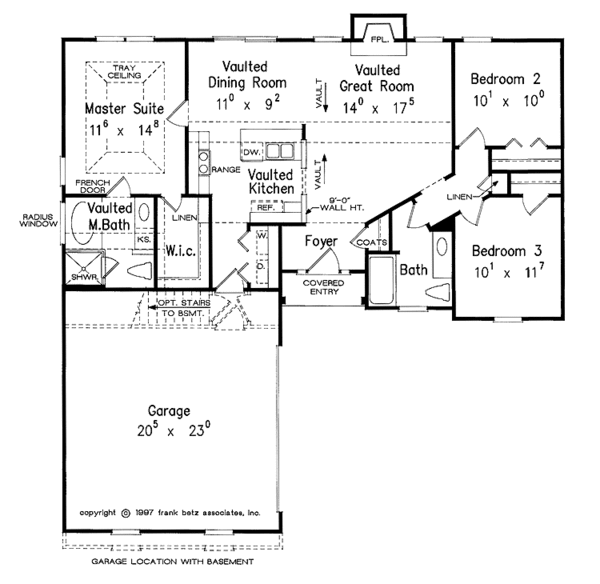 Home Plan - Ranch Floor Plan - Main Floor Plan #927-678