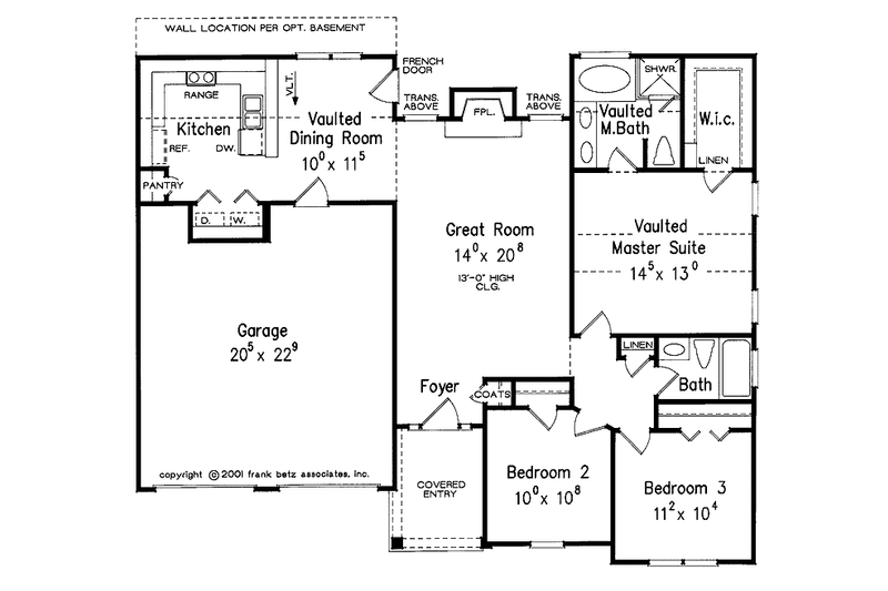 Home Plan - Floor Plan - Main Floor for Craftsman House Plan #927-635 - 3 bed, 2 bath