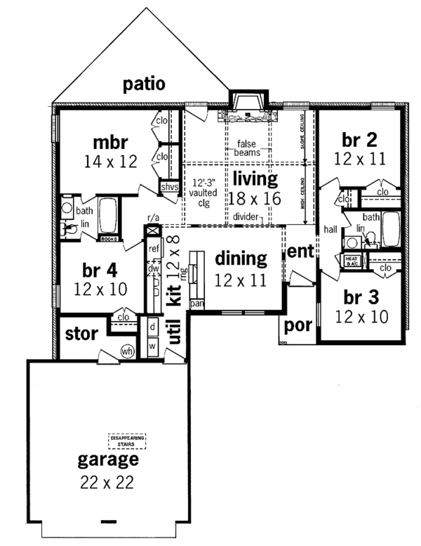 Architectural House Design - Contemporary Floor Plan - Main Floor Plan #45-403