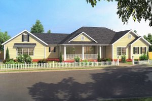 Ranch Exterior - Front Elevation Plan #513-2188