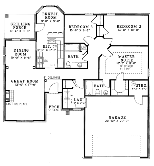 Ranch Floor Plan - Main Floor Plan #17-2712