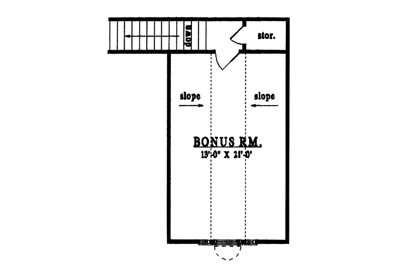 Dream House Plan - Floor Plan - Other Floor for Country House Plan #42-460 - 3 bed, 2 bath