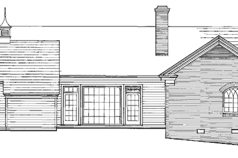 Home Plan - Exterior - Rear Elevation for Classical House Plan #137-331 - 3 bed, 2 bath