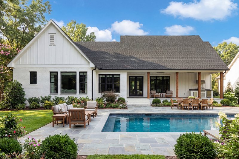 Architectural House Design - Exterior - Rear Elevation for Farmhouse House Plan #430-427 - 3 bed, 3.5 bath